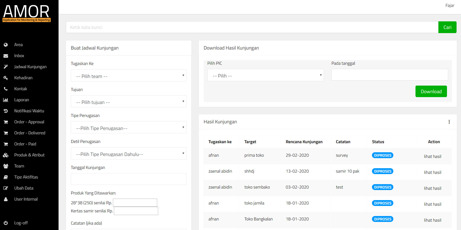 Web Based Sales Monitoring System with GPS